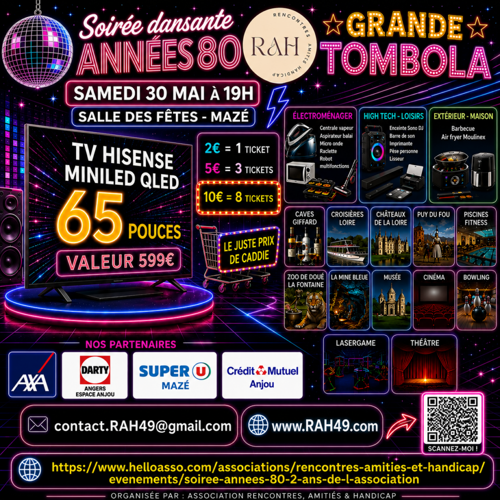 Soirée Années 80 Tombola